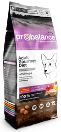 ProBalance Gourmet Diet для взрослых собак всех пород, с говядиной и ягнёнком для гурманов, 15 кг